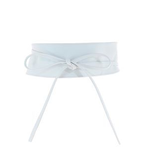 - Woman Italian Leather Obi Belt, Cassiane - White, 3xl😌